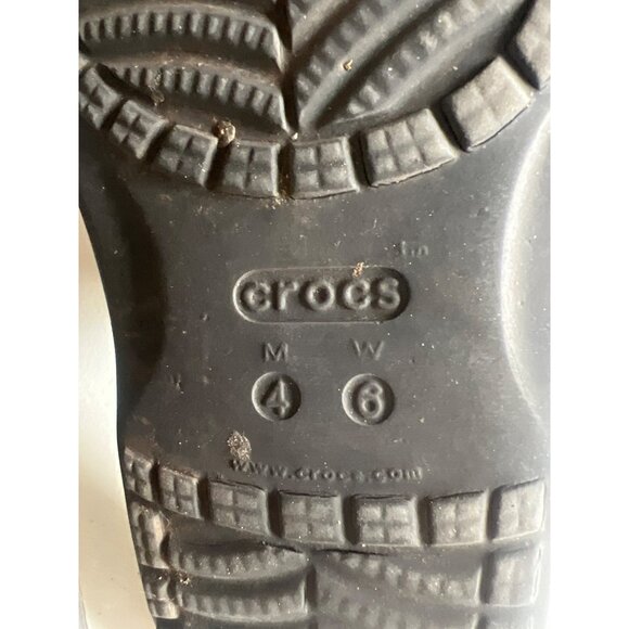 Unisex Crocs Sandals Shoes M4/W6 Black Tie Dyed Slip-On Comfort Durable Soles - Picture 4 of 4